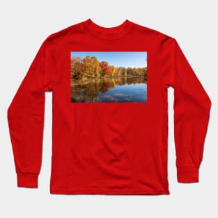 Autumn Color and Reflections Moraine State Park of Pennsylvania Long Sleeve T-Shirt